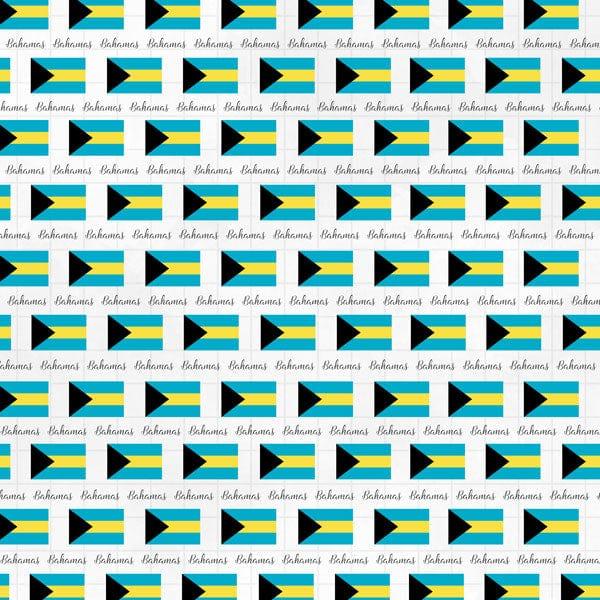 Travel Adventure Collection Bahamas Border 12 x 12 Double-Sided Scrapbook Paper by Scrapbook Customs - Scrapbook Supply Companies