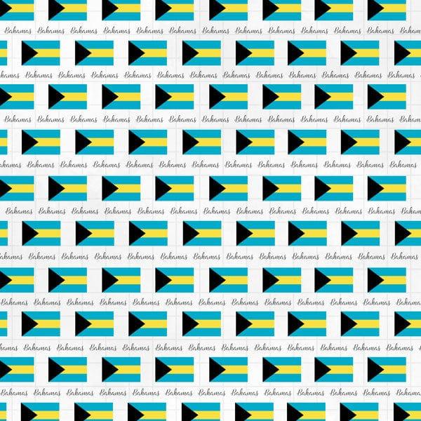 Travel Adventure Collection Bahamas Border 12 x 12 Double-Sided Scrapbook Paper by Scrapbook Customs - Scrapbook Supply Companies