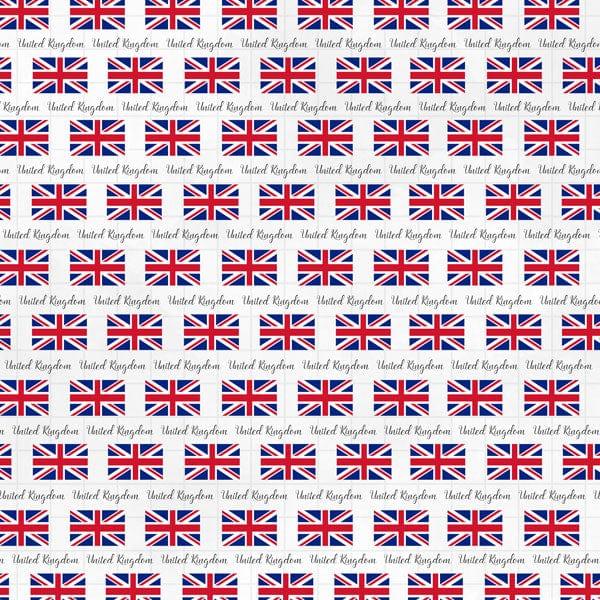 Travel Adventure Collection United Kingdom Border 12 x 12 Double-Sided Scrapbook Paper by Scrapbook Customs - Scrapbook Supply Companies
