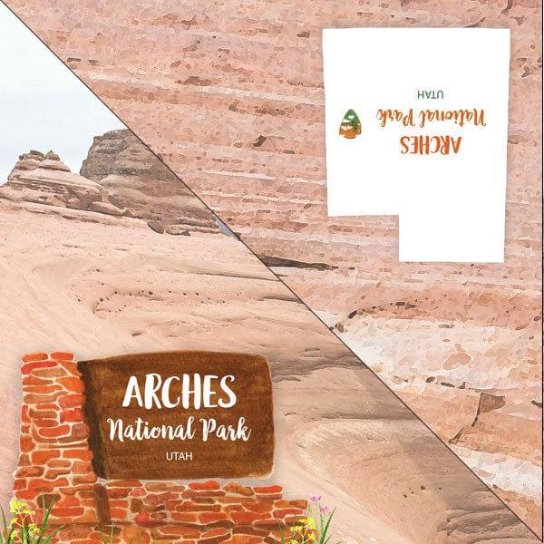 National Park Collection Arches National Park 12 x 12 Double-Sided Scrapbook Paper by Scrapbook Customs