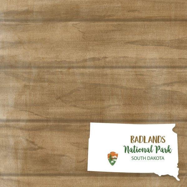 National Park Collection Badlands National Park 12 x 12 Double-Sided Scrapbook Paper by Scrapbook Customs - Scrapbook Supply Companies