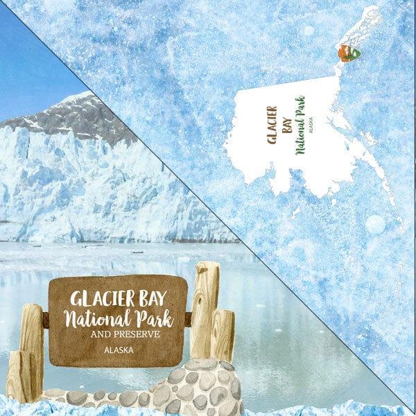 National Park Collection Glacier Bay National Park 12 x 12 Double-Sided Scrapbook Paper by Scrapbook Customs