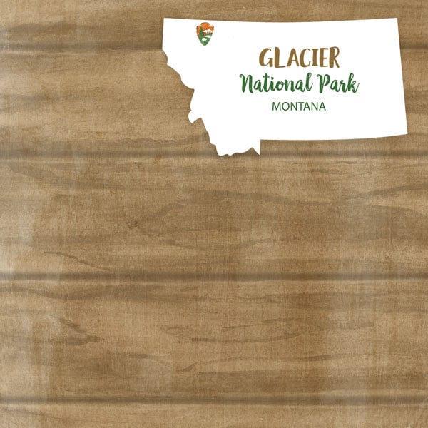 National Park Collection Glacier National Park 12 x 12 Double-Sided Scrapbook Paper by Scrapbook Customs - Scrapbook Supply Companies