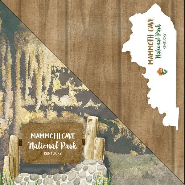 National Park Collection Mammoth Cave National Park 12 x 12 Double-Sided Scrapbook Paper by Scrapbook Customs