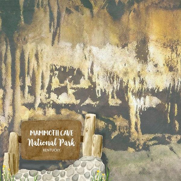 National Park Collection Mammoth Cave National Park 12 x 12 Double-Sided Scrapbook Paper by Scrapbook Customs - Scrapbook Supply Companies