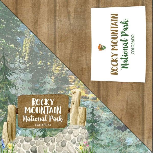 National Park Collection Rocky Mountain National Park 12 x 12 Double-Sided Scrapbook Paper by Scrapbook Customs - Scrapbook Supply Companies