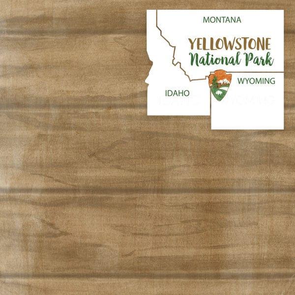 National Park Collection Yellowstone National Park 12 x 12 Double-Sided Scrapbook Paper by Scrapbook Customs - Scrapbook Supply Companies