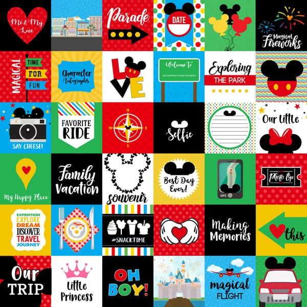 Magical Day of Fun Collection Magical Cut-Outs 12 x 12 Double-Sided Scrapbook Paper by Scrapbook Customs - Scrapbook Supply Companies