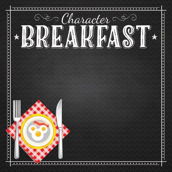 Magical Day of Fun Collection Character Breakfast 2 12 x 12 Double-Sided Scrapbook Paper by Scrapbook Customs - Scrapbook Supply Companies