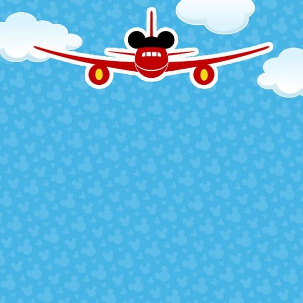Magical Day of Fun Collection Magical Airplane 12 x 12 Double-Sided Scrapbook Paper by Scrapbook Customs - Scrapbook Supply Companies