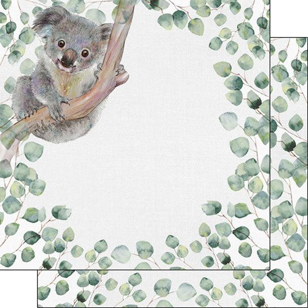 African Safari Collection Koala Bear 12 x 12 Double-Sided Scrapbook Paper by Scrapbook Customs