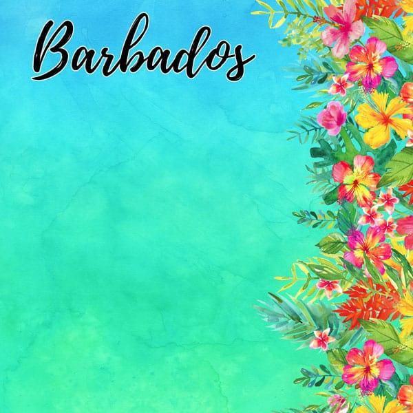 Getaway Collection Barbados 12 x 12 Double-Sided Scrapbook Paper by Scrapbook Customs - Scrapbook Supply Companies