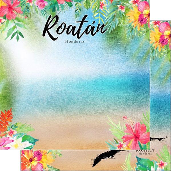 Getaway Collection Roatan, Honduras 12 x 12 Double-Sided Scrapbook Paper by Scrapbook Customs