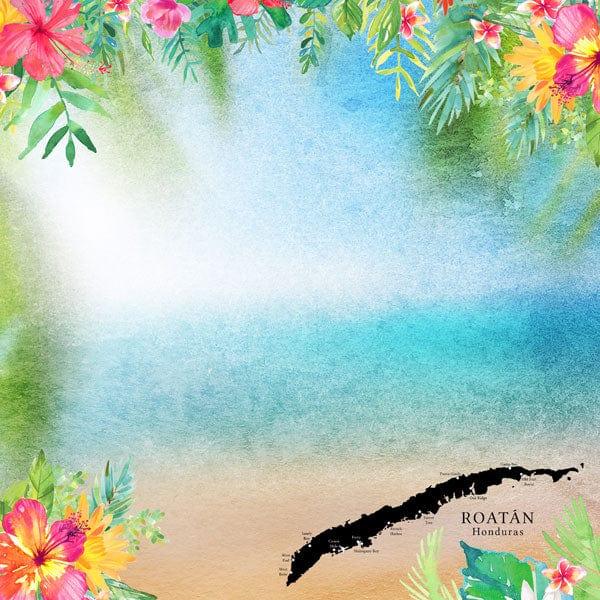 Getaway Collection Roatan, Honduras 12 x 12 Double-Sided Scrapbook Paper by Scrapbook Customs - Scrapbook Supply Companies