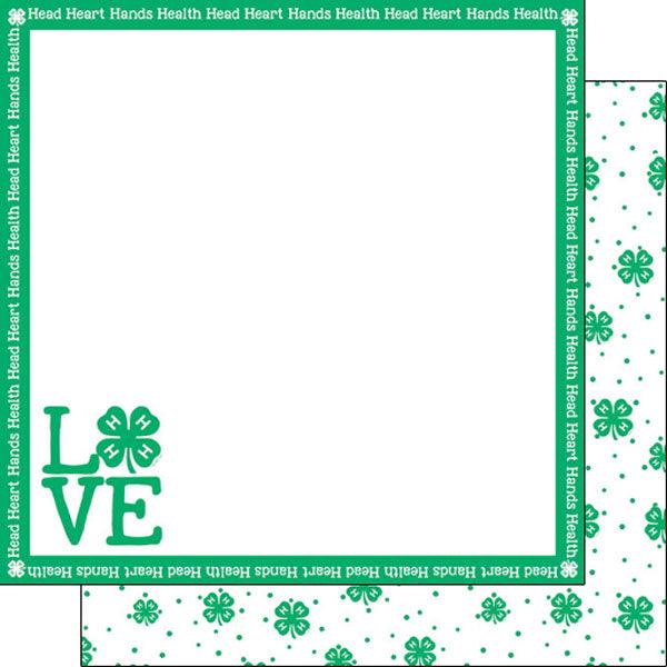 4-H Collection Love 12 x 12 Double-Sided Scrapbook Paper by Scrapbook Customs