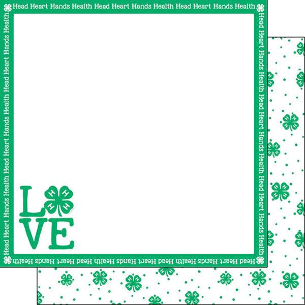 4-H Collection Love 12 x 12 Double-Sided Scrapbook Paper by Scrapbook Customs - Scrapbook Supply Companies