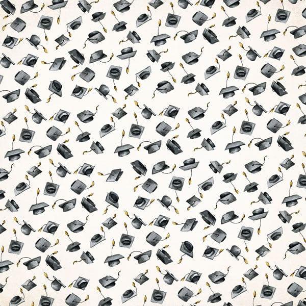 Graduation Day Collection Graduation Saying 12 x 12 Double-Sided Scrapbook Paper by Scrapbook Customs - Scrapbook Supply Companies