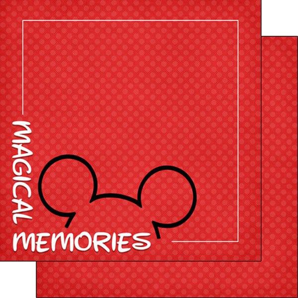 Magical Day of Fun Collection Magical Memories Corner 12 x 12 Double-Sided Scrapbook Paper by Scrapbook Customs