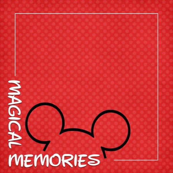 Magical Day of Fun Collection Magical Memories Corner 12 x 12 Double-Sided Scrapbook Paper by Scrapbook Customs - Scrapbook Supply Companies