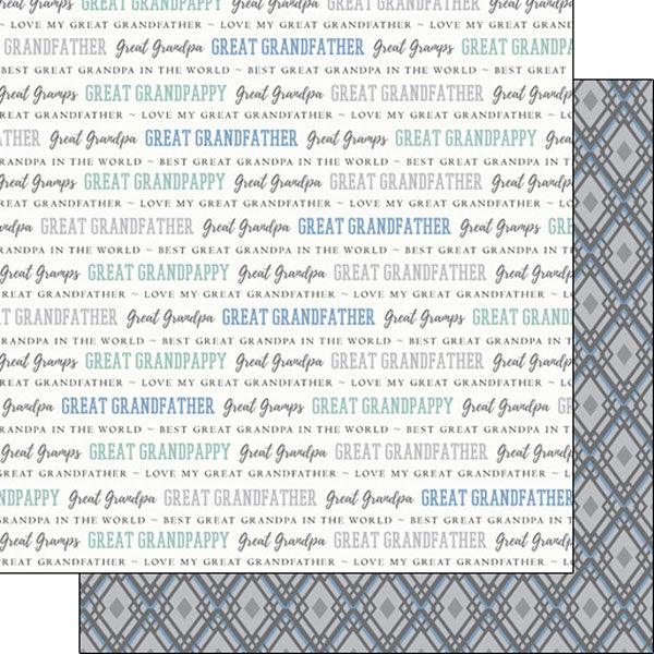 Family Pride Collection Great Grandfather 12 x 12 Double-Sided Scrapbook Paper by Scrapbook Customs