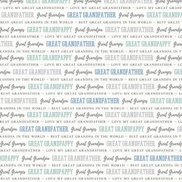 Family Pride Collection Great Grandfather 12 x 12 Double-Sided Scrapbook Paper by Scrapbook Customs - Scrapbook Supply Companies
