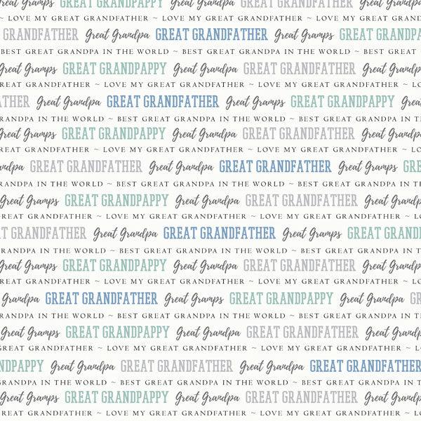 Family Pride Collection Great Grandfather 12 x 12 Double-Sided Scrapbook Paper by Scrapbook Customs - Scrapbook Supply Companies