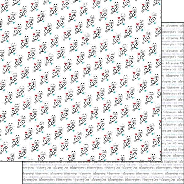 Occupation Collection Veterinarian Pride 12 x 12 Double Sided Scrapbook Paper by Scrapbook Customs