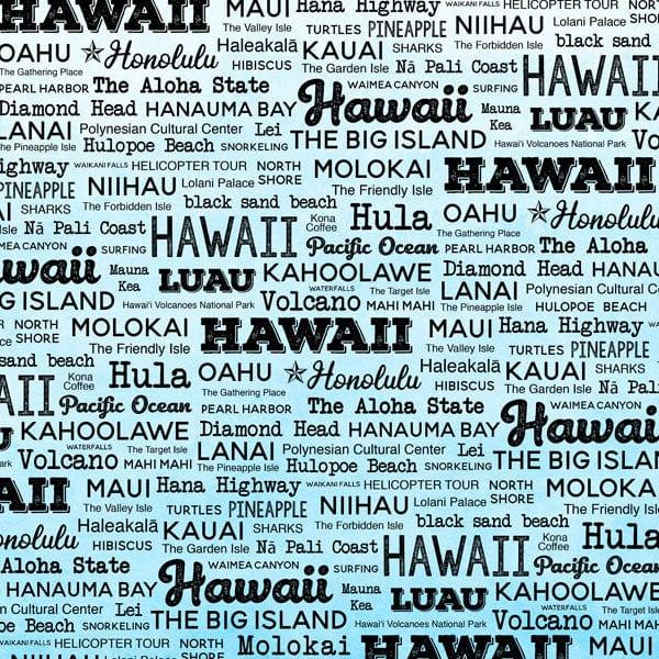 Postage Map Collection Hawaii 12 x 12 Scrapbook Paper by Scrapbook Customs - Scrapbook Supply Companies