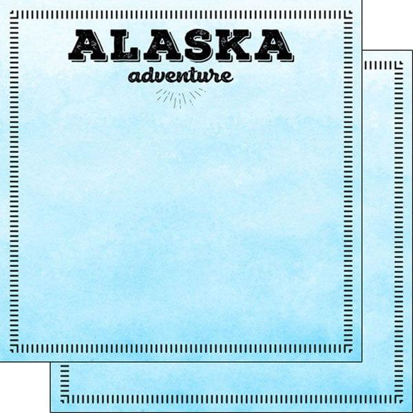 Postage Map Collection Alaska Adventure 12 x 12 Double-Sided Scrapbook Paper by Scrapbook Customs - Scrapbook Supply Companies