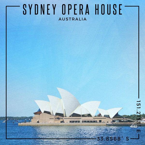 Travel Coordinates Collection Sydney Opera House, Australia 12 x 12 Double-Sided Scrapbook Paper by Scrapbook Customs