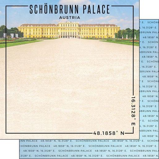 Travel Coordinates Collection Schonbrunn Palace, Austria 12 x 12 Double-Sided Scrapbook Paper by Scrapbook Customs - Scrapbook Supply Companies