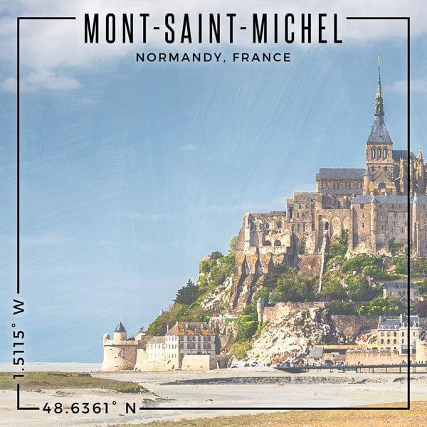 Travel Coordinates Collection Mont-Saint-Michel, Normandy, France 12 x 12 Double-Sided Scrapbook Paper by Scrapbook Customs - Scrapbook Supply Companies