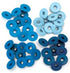 Wide Eyelets Collection Hues of Blue .1875" Scrapbook Eyelets by We R Memory Keepers - 40 Pieces (10 of each color) - Scrapbook Supply Companies