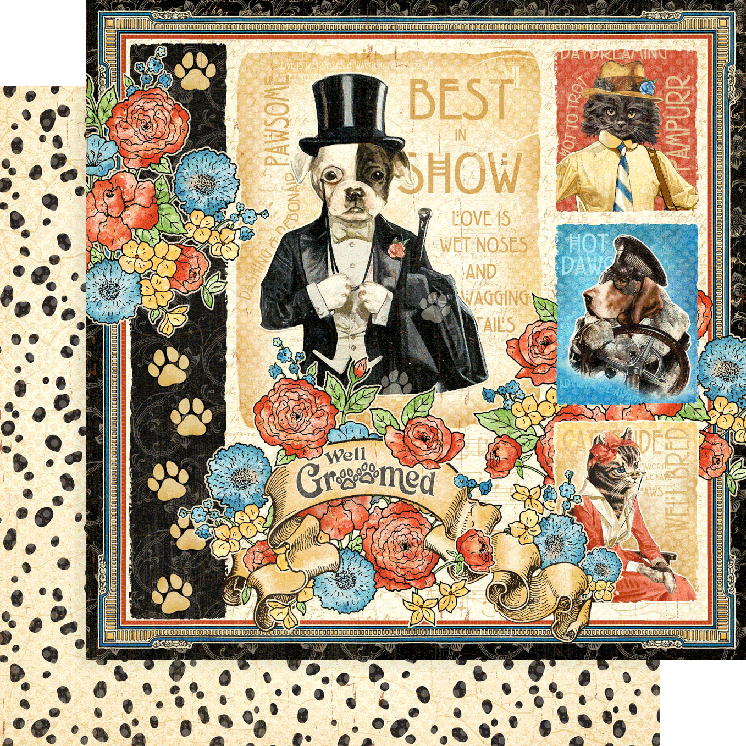 Well Groomed Collection Well Groomed 12 x 12 Double-Sided Scrapbook Paper by Graphic 45