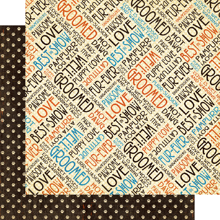 Well Groomed Collection Atta Boy 12 x 12 Double-Sided Scrapbook Paper by Graphic 45 - Scrapbook Supply Companies