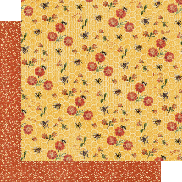 Let It Bee Collection Bee My Honey 12 x 12 Double-Sided Scrapbook Paper by Graphic 45 - Scrapbook Supply Companies