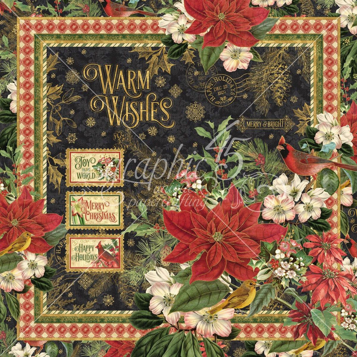 Warm Wishes Collection Warm Wishes 12 x 12 Double-Sided Scrapbook Paper by Graphic 45 - Scrapbook Supply Companies