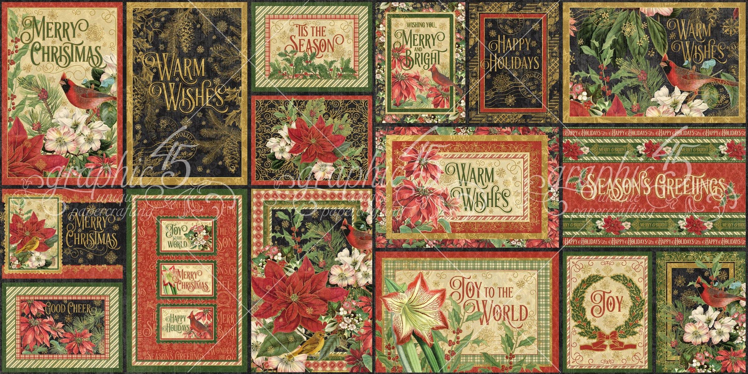 Warm Wishes Collection 4 x 6 & 3 x 4 Journaling Cards by Graphic 45 - Scrapbook Supply Companies