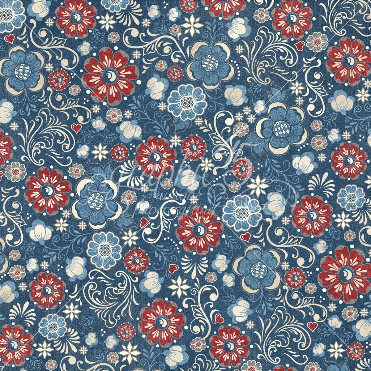 Let's Get Cozy Collection Beautiful Blizzard 12 x 12 Double-Sided Scrapbook Paper by Graphic 45 - Scrapbook Supply Companies