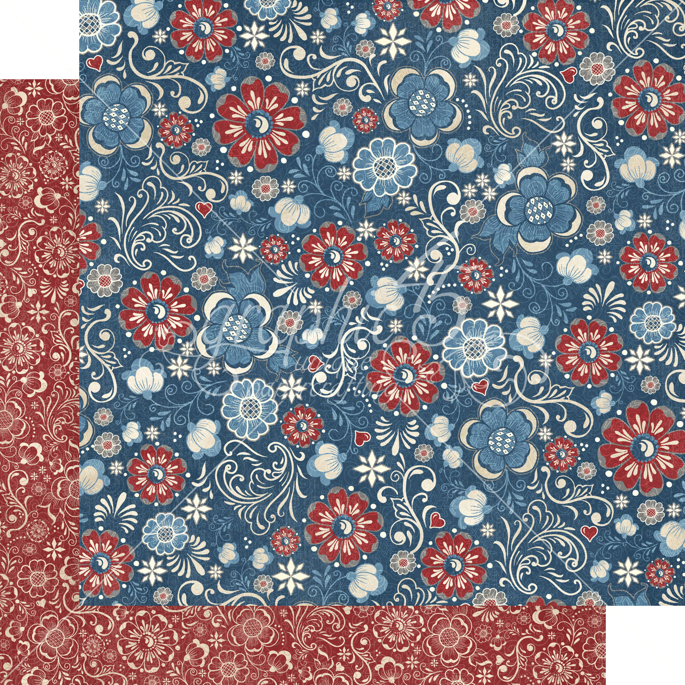 Let's Get Cozy Collection Beautiful Blizzard 12 x 12 Double-Sided Scrapbook Paper by Graphic 45