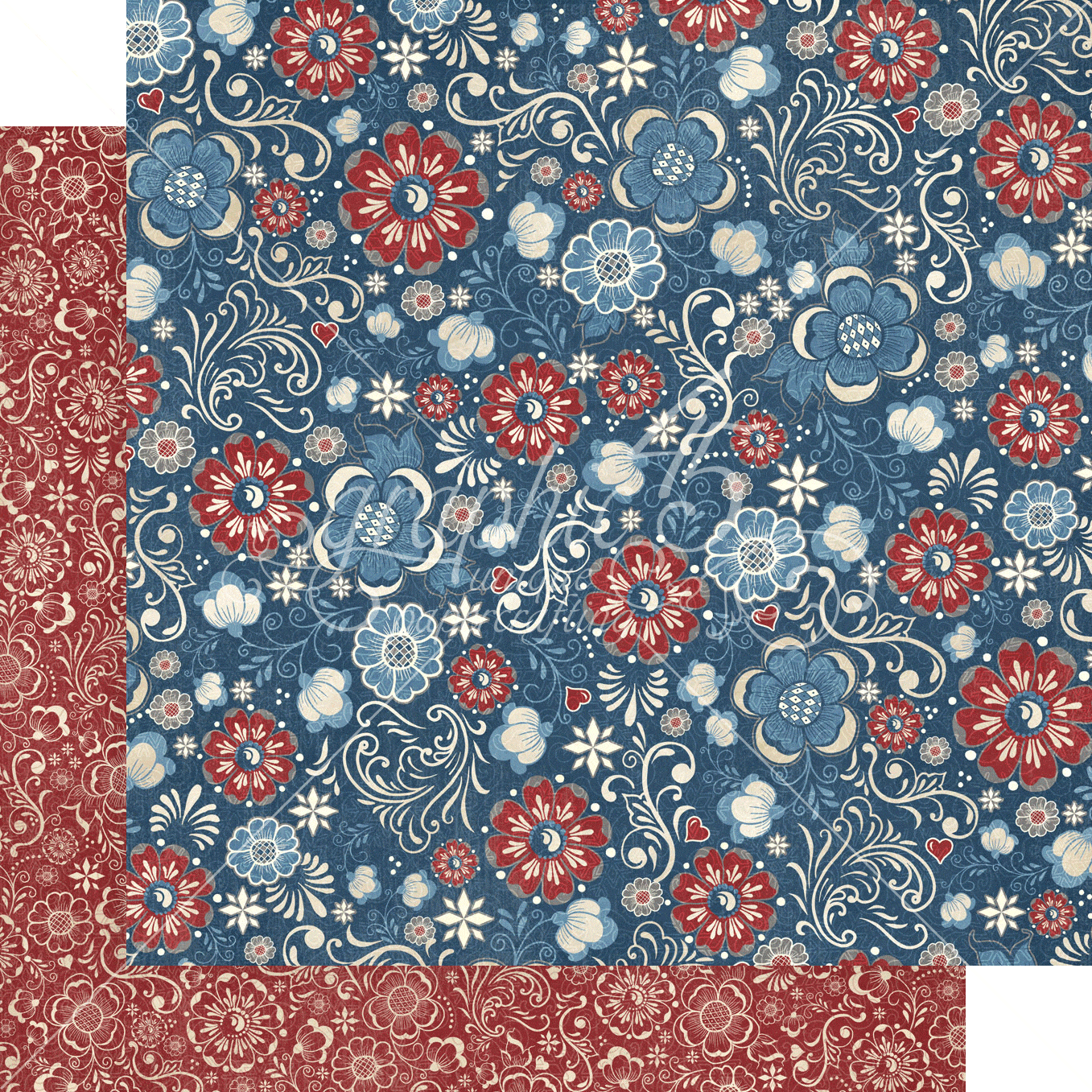 Let's Get Cozy Collection Beautiful Blizzard 12 x 12 Double-Sided Scrapbook Paper by Graphic 45 - Scrapbook Supply Companies