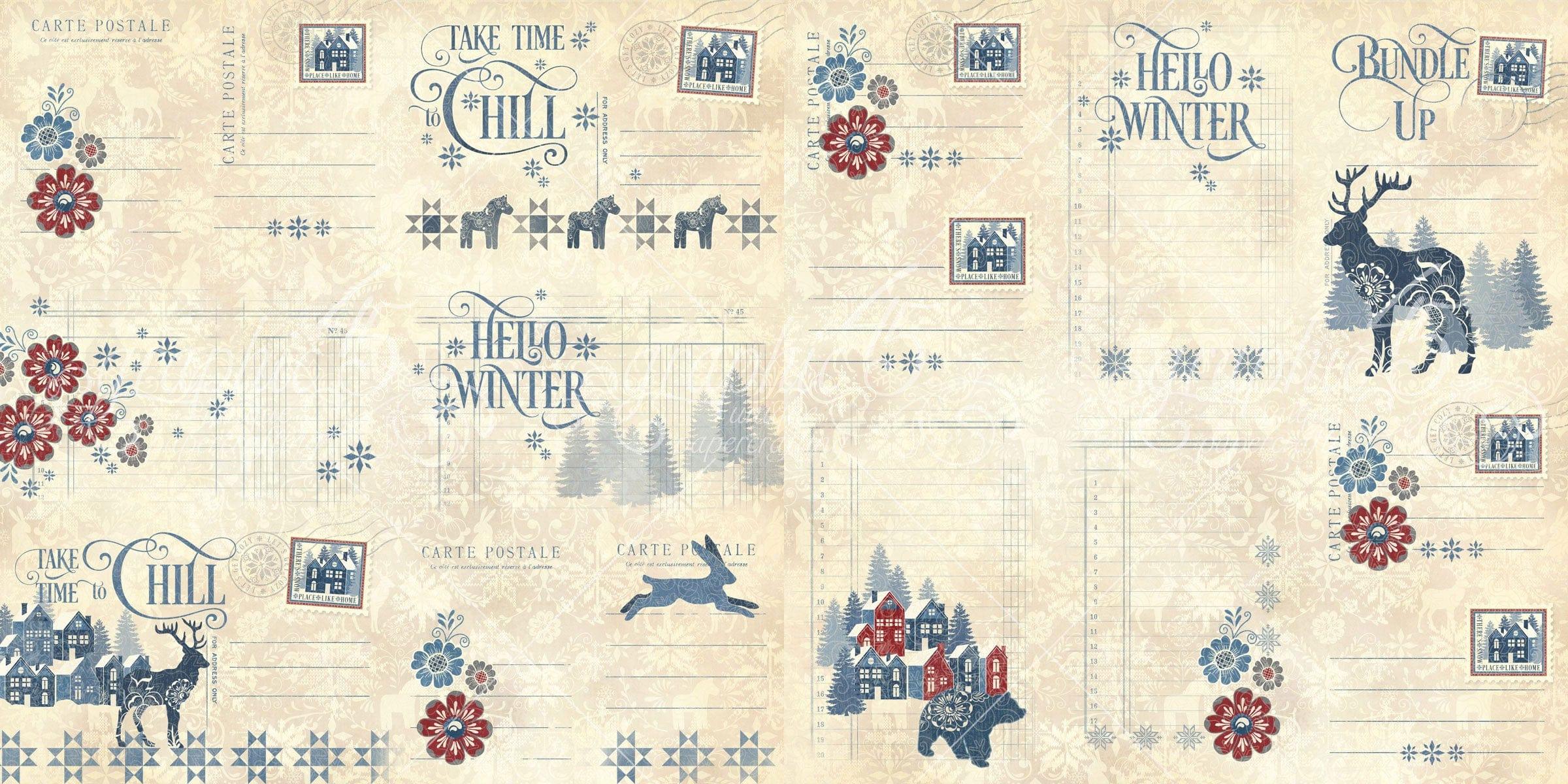 Let's Get Cozy Collection 4 x 6 & 3 x 4 Journaling Cards by Graphic 45 - Scrapbook Supply Companies