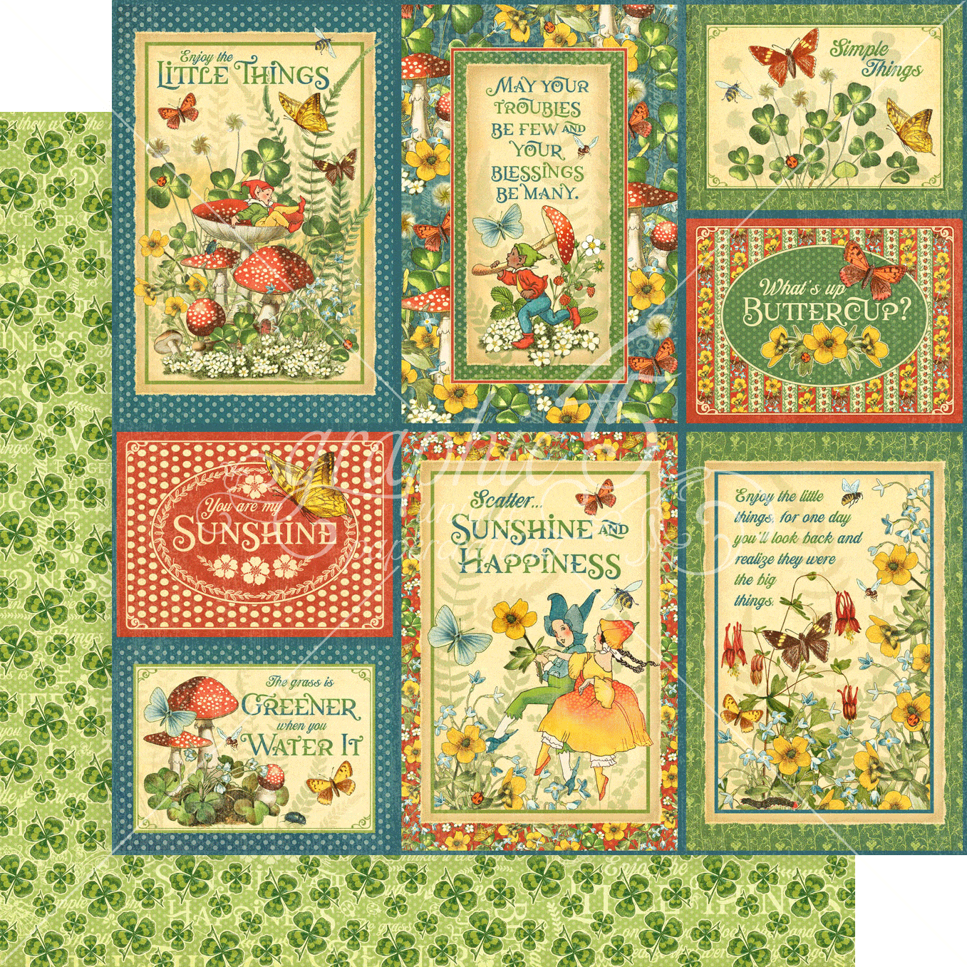 Little Things Collection You Are My Sunshine 12 x 12 Double-Sided Scrapbook Paper by Graphic 45