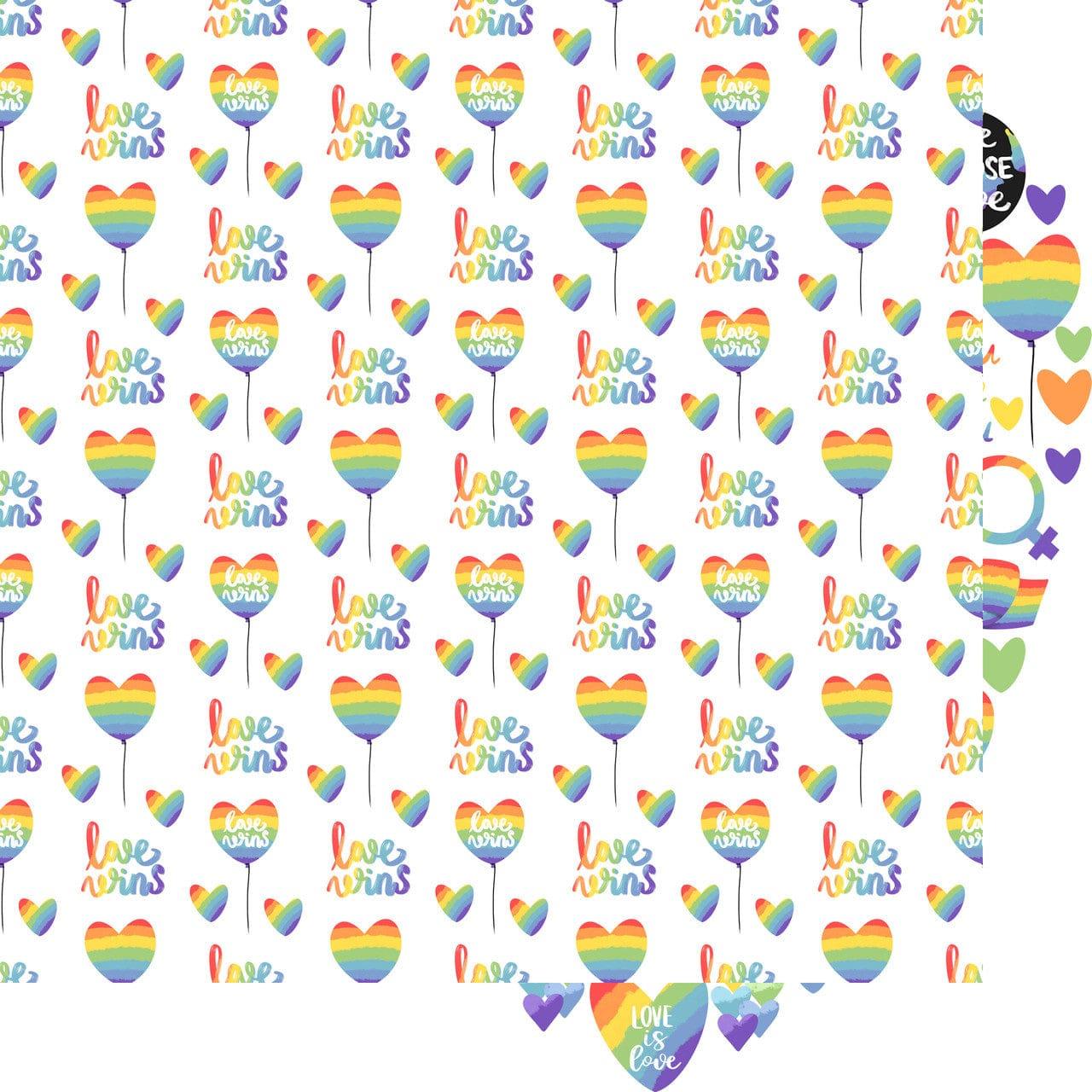 Love Wins Collection Love Wins 12 x 12 Double-Sided Scrapbook Paper by SSC Designs - Scrapbook Supply Companies