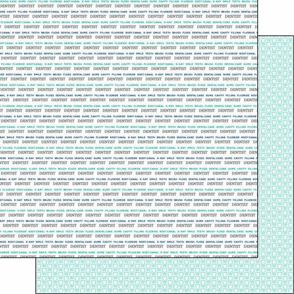 Occupation Collection Dentist Pride 12 x 12 Double Sided Scrapbook Paper by Scrapbook Customs - Scrapbook Supply Companies