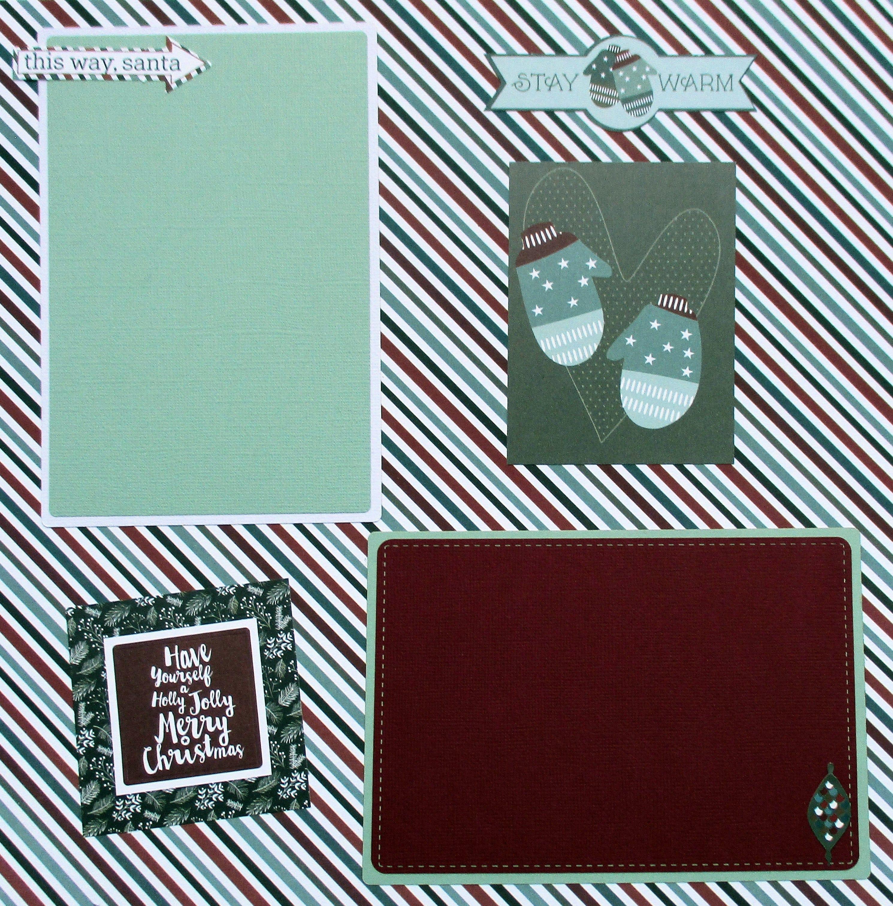 Winter Meadow Collection Happy Holidays 2 - 12 x 12 Pages, Fully-Assembled & Hand-Embellished 3D Scrapbook Premade by SSC Designs