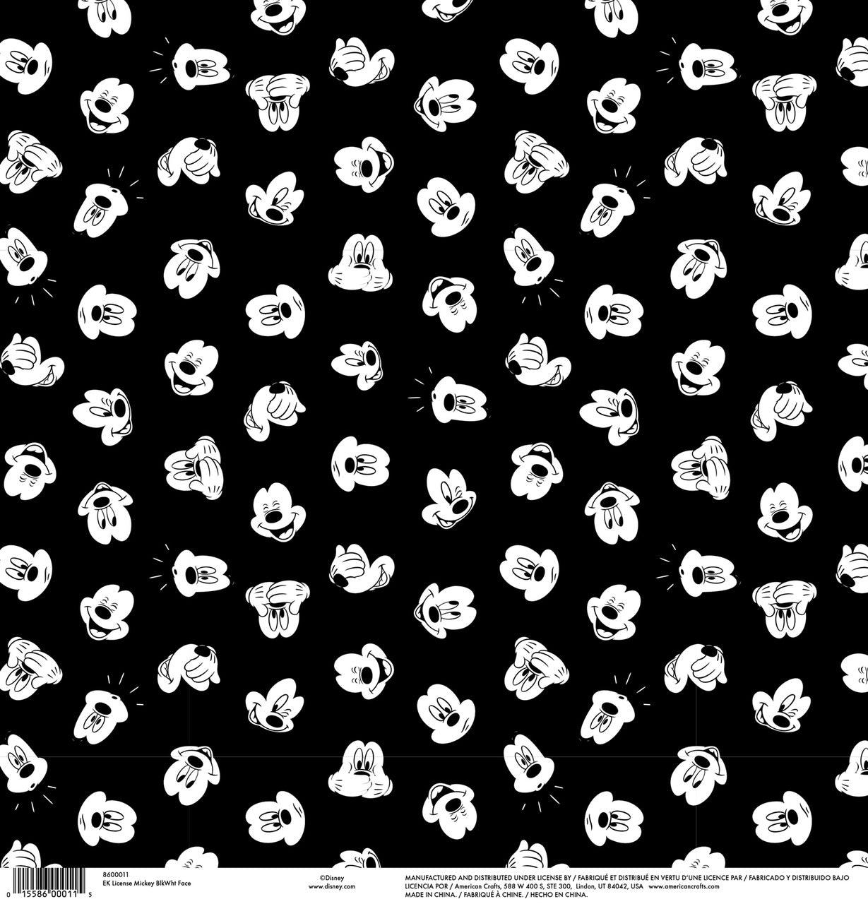 Disney Collection Mickey Faces 12 x 12 Scrapbook Paper by American Crafts