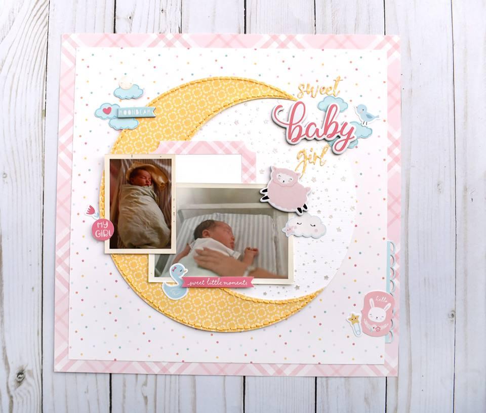 Hello Baby Girl Collection 6 x 12 Chipboard Accents Scrapbook Embellishments by Echo Park Paper - Scrapbook Supply Companies