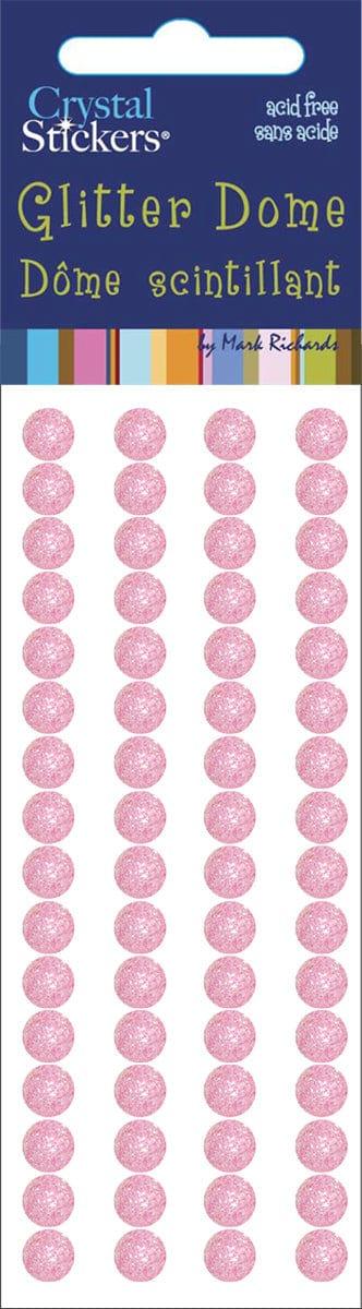 Light Pink 5mm Glitter Dome Stickers by Mark Richards - Scrapbook Supply Companies