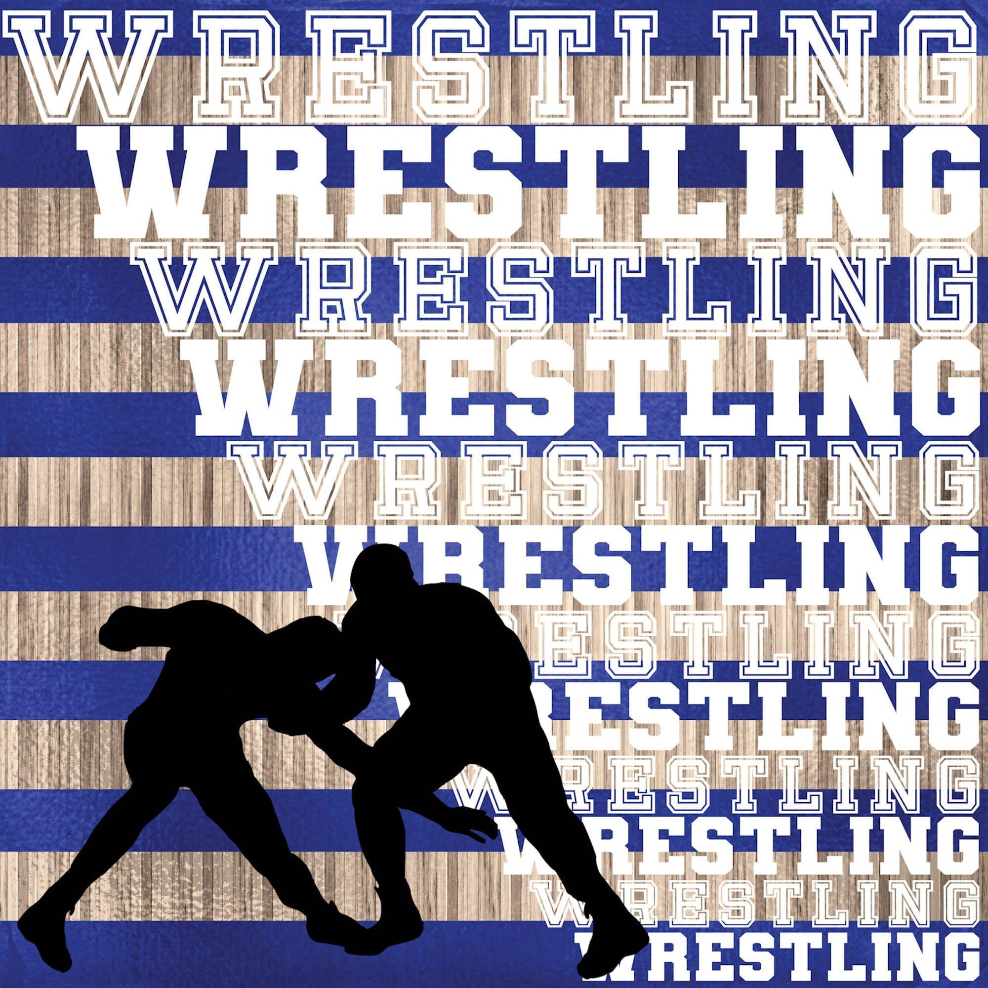 Male Wrestling Collection Wrestling Wood 12 x 12 Double-Sided Scrapbook Paper by SSC Designs - Scrapbook Supply Companies